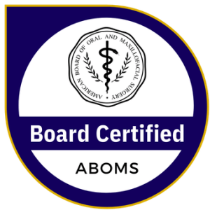 Board Certified Oral and Maxillofacial Surgeon badge